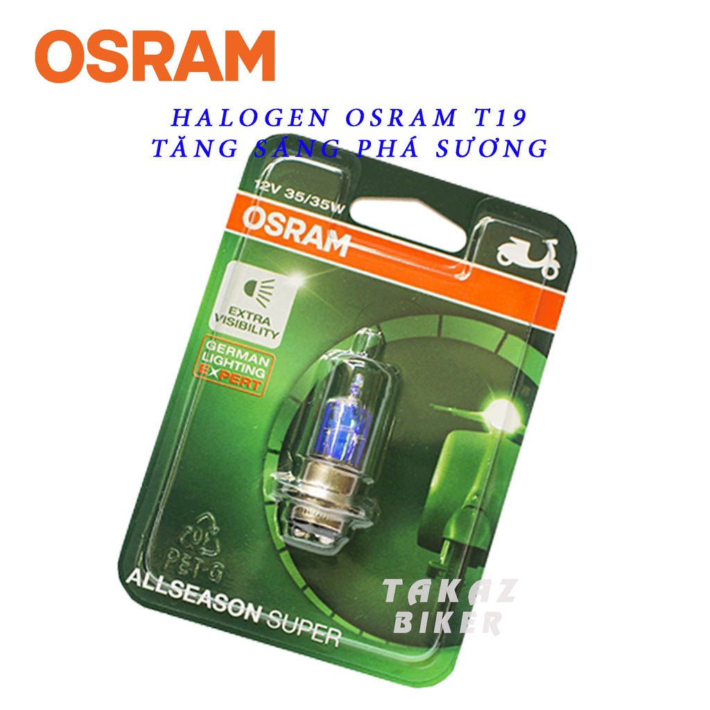 Bóng đèn HALOGEN OSRAM T19 - Tăng sáng vàng nắng 35W Xe Dream, Wave, Wave 100, Future 1