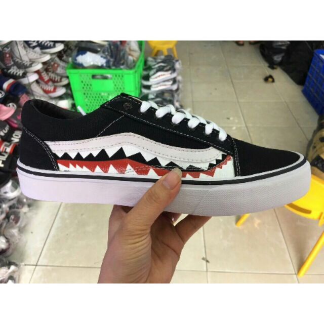 Giày thể thao Old Skool cá mập nam nữ thời trang tặng hộp giày vans, Giay sneaker thời trang bản đẹp full box bill 2022