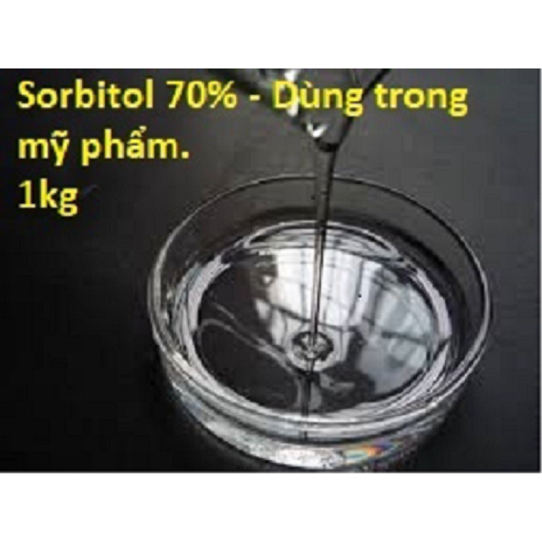 Sorbitol 70% Dung dịch lỏng - Dùng trong mỹ phẩm - 1kg.