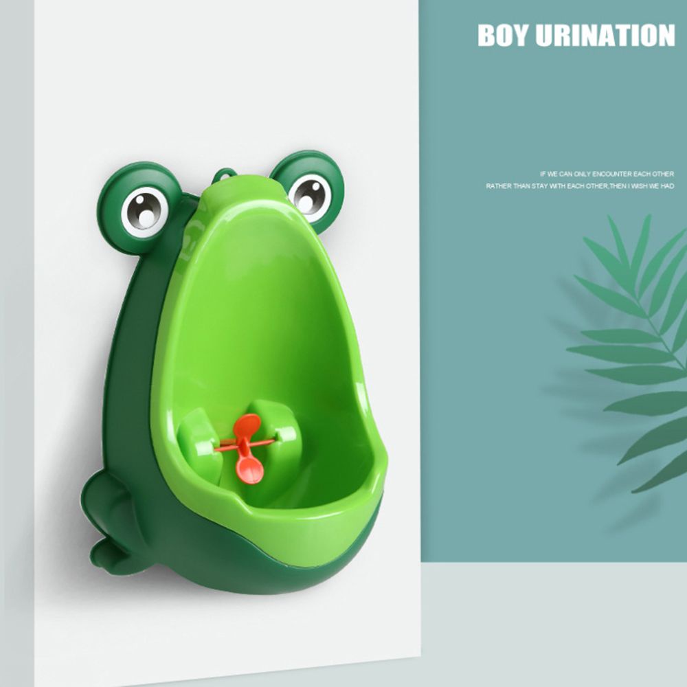 Bồn tiểu đứng hình ếch có giác hút gắn tường nhiều màu sắc có thể tháo rời cho bé trai