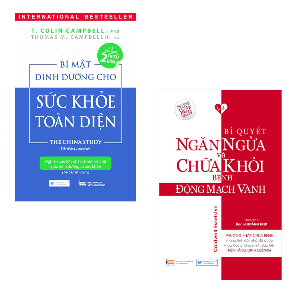 Sách - Combo Bí mật dinh dưỡng cho sức khỏe toàn diện + Bí quyết ngăn ngừa và chữa khỏi bệnh động mạch vành