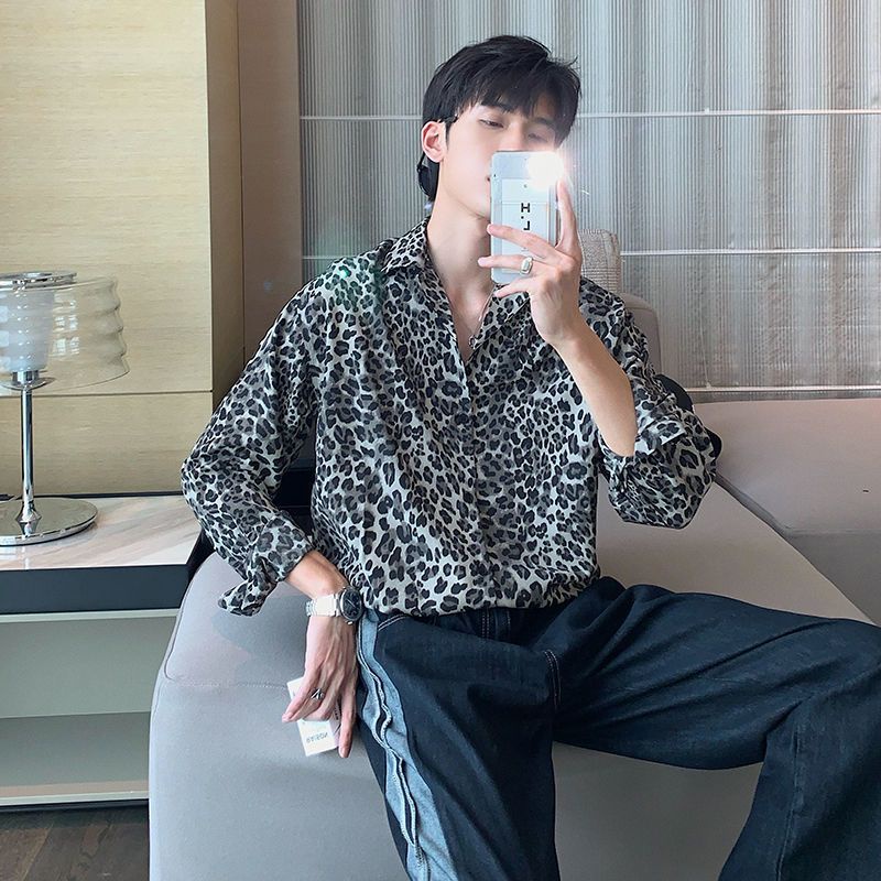Áo Sơ Mi Hàn Quốc Nam Nữ Hoạ Tiết Da Báo Bad Boy