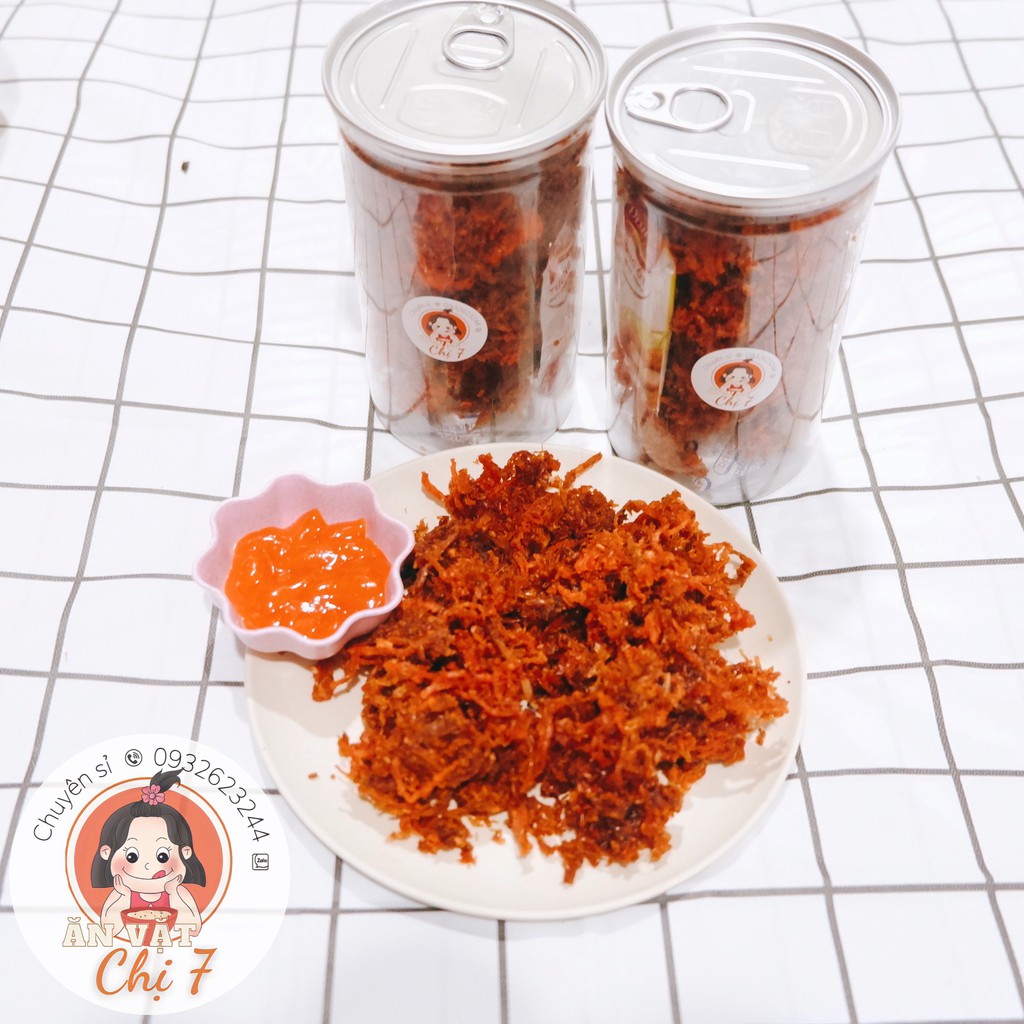 Khô bò sợi, hủ pet 300gr, Ăn vặt chị 7 | BigBuy360 - bigbuy360.vn