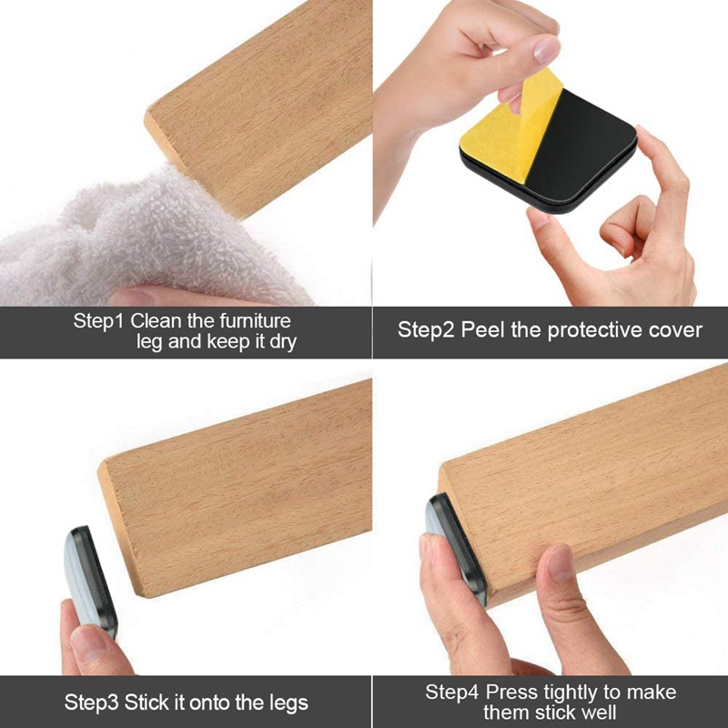 Set 20 Miếng Đệm PTFE 25X25Mm Lót Đồ Nội Thất Tự Dính Tiện Dụng