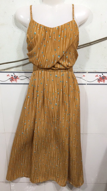 Đầm maxi Qc cổ đổ