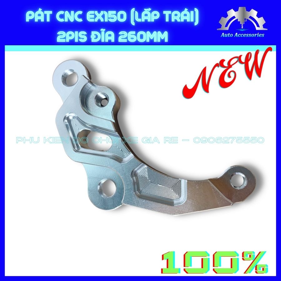 PÁT CNC Pát Trước Exciter 150 Ex150 lắp Trái Dành xe lên 2 đĩa Trước heo Nissin Brcmbe Adelin 2piston đi đĩa size 260mm