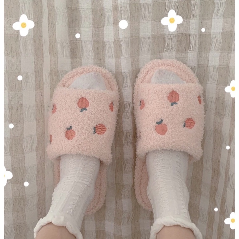 DÉP BÔNG TRÁI ĐÀO MINI 🍑