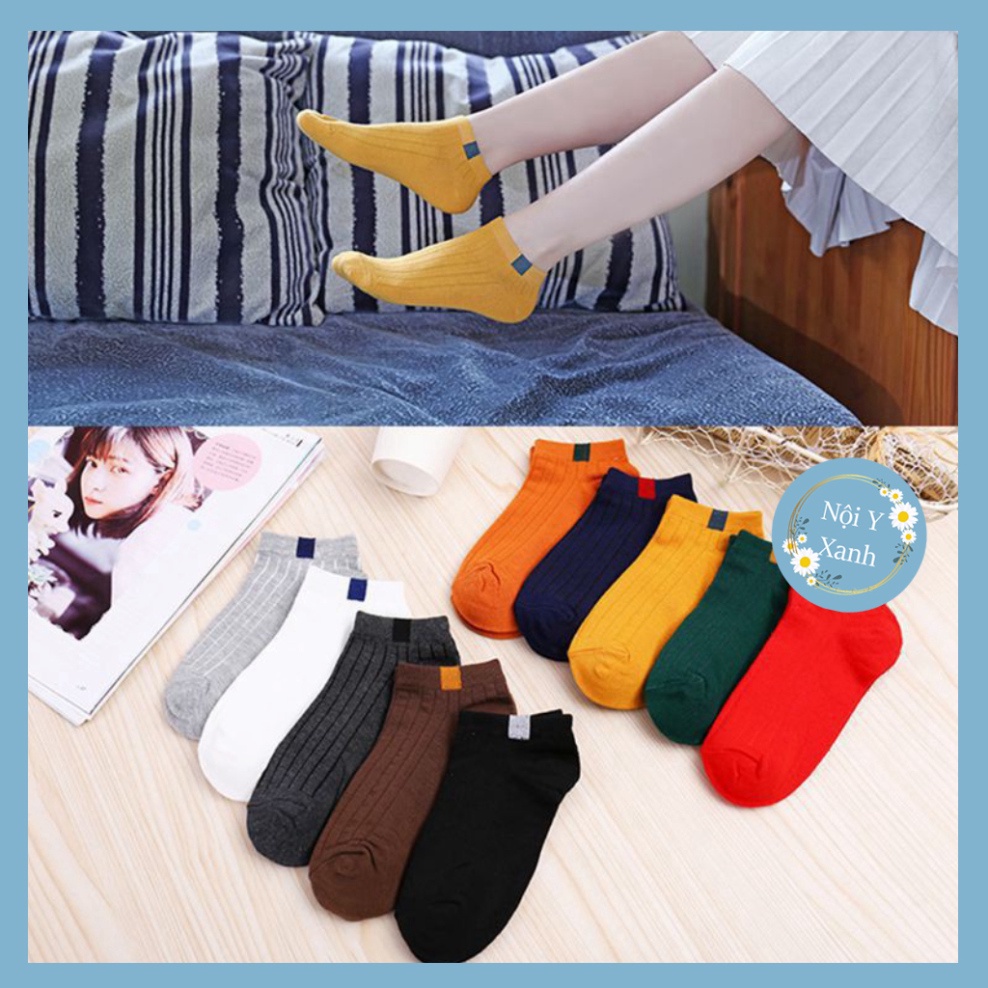 Vớ nữ cổ ngắn Mivino tất nữ hàn quốc cotton nhiều màu cực xinh TN03 chất đẹp, thoáng hút mồ hôi