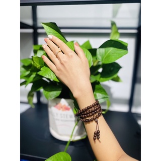 Chuỗi tràng 108 hạt gỗ mun hoa 6ly
