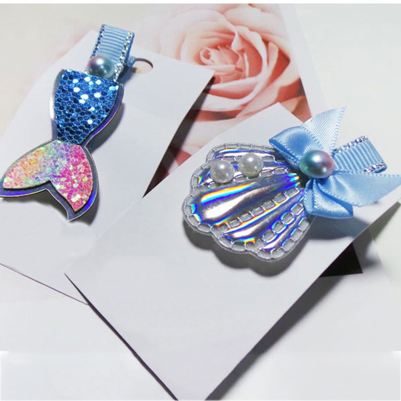 Kẹp Tóc Hình Đuôi Cá Màu Xanh Dương Gradient Đính Ngọc Trai Dễ Thương Cho Bé Gái