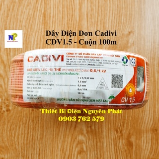 [CADIVI] Dây Điện Đơn CDV1.5 - Cuộn 100m
