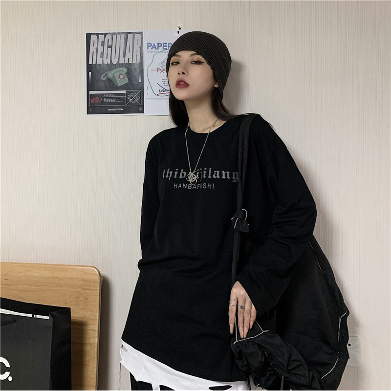 Áo thun tay dài Phản Quang form rộng Yinxx, áo sweater Unisex SW05