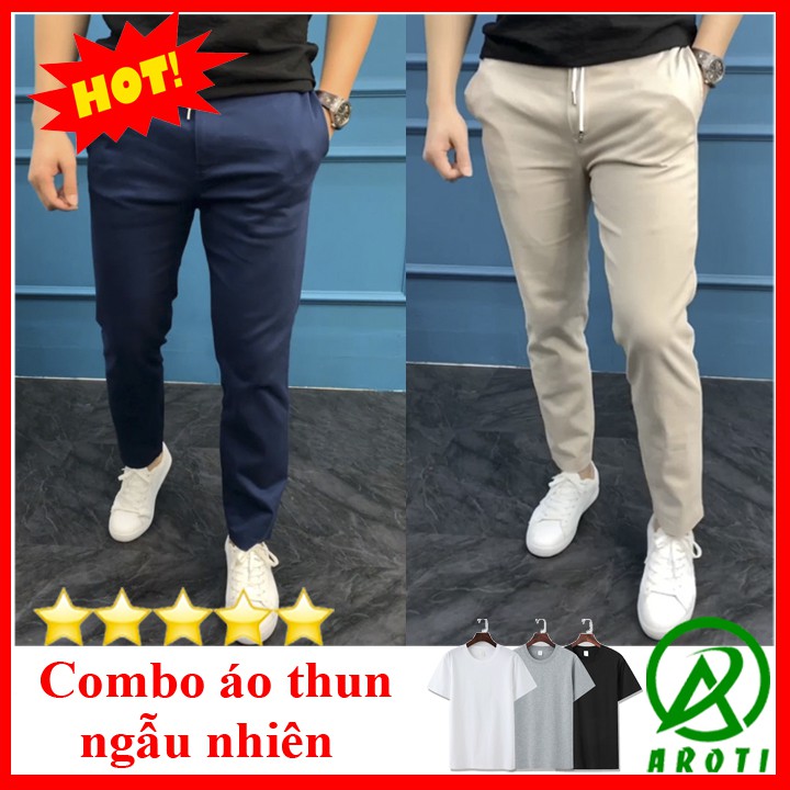 Quần Kaki Nam Cao Cấp 2020 QK040 tặng kèm áo thun