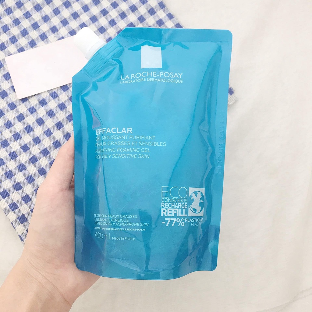 Túi sữa rửa mặt La roche Posay Effaclar Purifying Foaming Gel  Laroche Posay, sữa rửa mặt cho da dầu mụn, nhạy cảm 400m | BigBuy360 - bigbuy360.vn