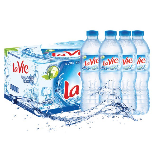 qo555 Thùng Nước Khoáng Lavie 24 chai 500ml