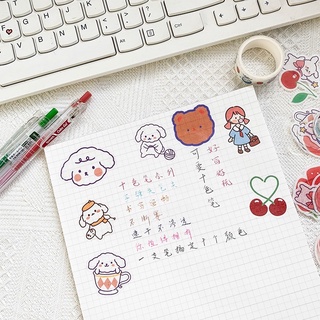 Sticker hình dán gấu dễ thương (set 40 miếng) ST001