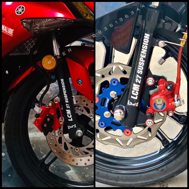 Tem logo phản quang LCM SUSPENSION chính hãng decal 3M dán phuộc, xe, nhiều vị trí