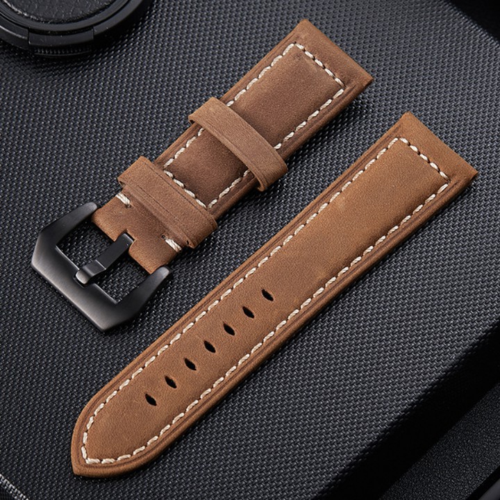 [Fit Leather] Dây đeo Đồng hồ Da bò thật khâu Thủ công  Kích thước 20/22mm cho Đồng hồ cơ Đồng hồ thông minh Smartwatch