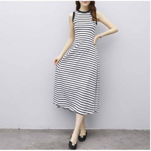 Đầm Maxi Sát Nách Kẻ Sọc Dáng Ôm Thời Trang Cho Nữ | BigBuy360 - bigbuy360.vn