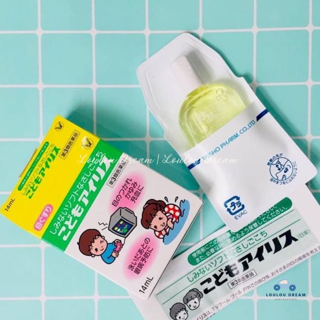 Nước nhỏ mắt Taisho Iris Nhật Bản hỗ trợ chống bức xạ máy tính, điện thoại cho bé 14ml