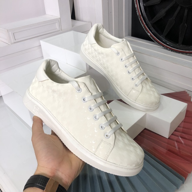 Giày Nam Trắng ⚜️𝑭𝑹𝑬𝑬𝑺𝑯𝑰𝑷⚜️ Giảm 20K Khi Nhập Mã [GIAY020K] - Giày Da Sneaker Nam Full Trắng_Siêu Chất