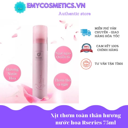 Xịt thơm body hương nước hoa Rseries Malaysia chai 75ml [chính hãng]