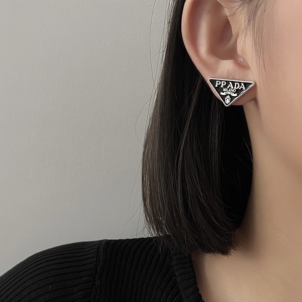 Đôi Khuyên Tai Tam Giác Đính Đá Thời Trang Cho Nữ