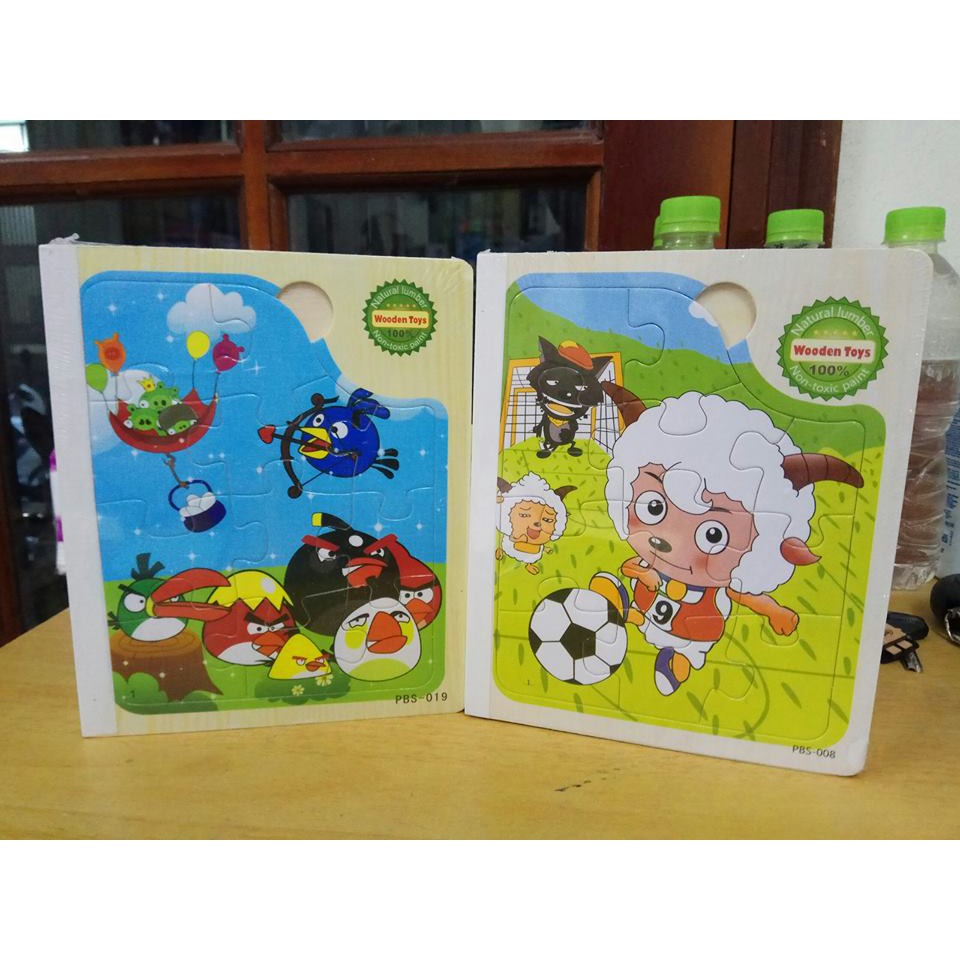 BỘ SÁCH 6 TRANH GHÉP GỖ 3-4 MẢNH GHÉP CHO BÉ