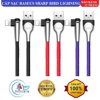 Cáp sạc nhanh lighning baseus sharp bird mobile game cho iphone/ipad chính hãng - cáp sạc dây dù đầu chữ l