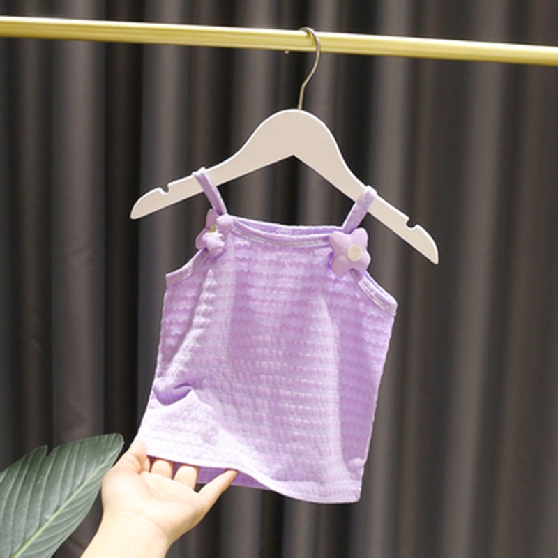 Áo Hai Dây Chất Liệu Cotton Họa Tiết Hoa Dễ Thương Phong Cách Hàn Quốc