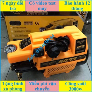 Máy rửa xe áp lưc cao boss 3000w japan chính hãng bảo hành 12 tháng