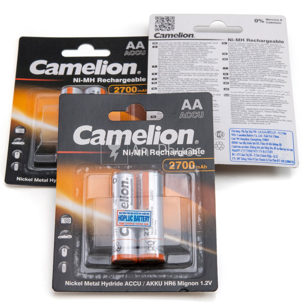 Pin tiểu sạc AA Camelion HR6 Ni-MH 2700mAh