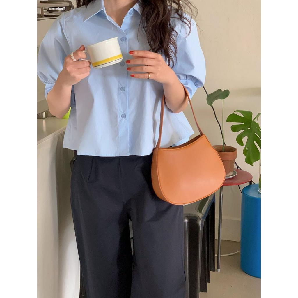 Áo Sơ Mi Xếp Ly Sau Lưng Ngắn Tay Thời Trang Mùa Hè Cá Tính 62104