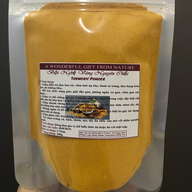 100g BỘT NGHỆ NGUYÊN CHẤT HANDMADE
