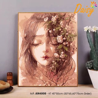 Tranh tô màu số hóa DAISY Nàng Thơ AN4008