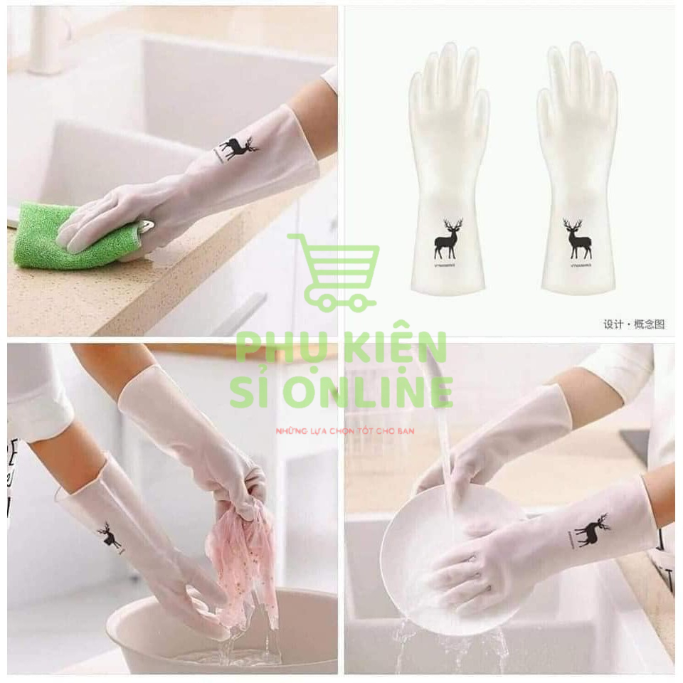 Găng tay cao su con hươu siêu bền dai chống ăn mòn bảo vệ đôi tay của bạn Store4girls