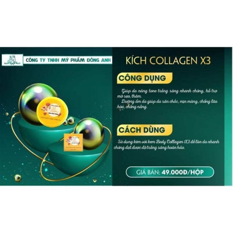 KÍCH TRẮNG collagen x3 .( HÀNG CHÍNH HÃNG)