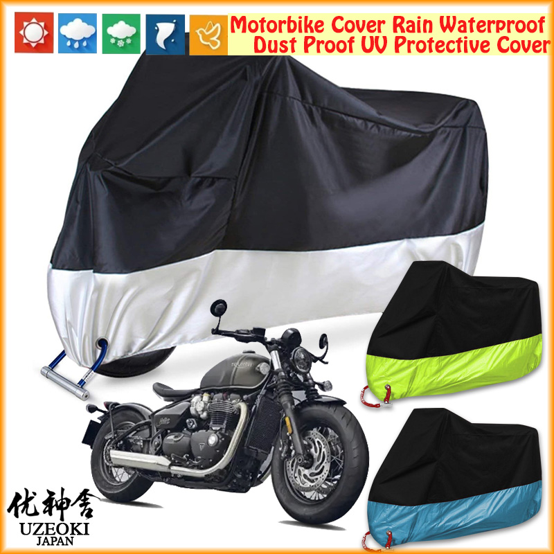 UZEOKI Triumph Bonneville Bobber  Motorcyle Cover Motorbike Cover Nắp đậy xe máy Nắp đậy xe máy Nắp che xe máy Xe máy chống thấm nước che mưa che moto Selimut Động cơ Mưa Chống thấm Bụi Bụi UV Vỏ bảo vệ động cơ Sarung Motor