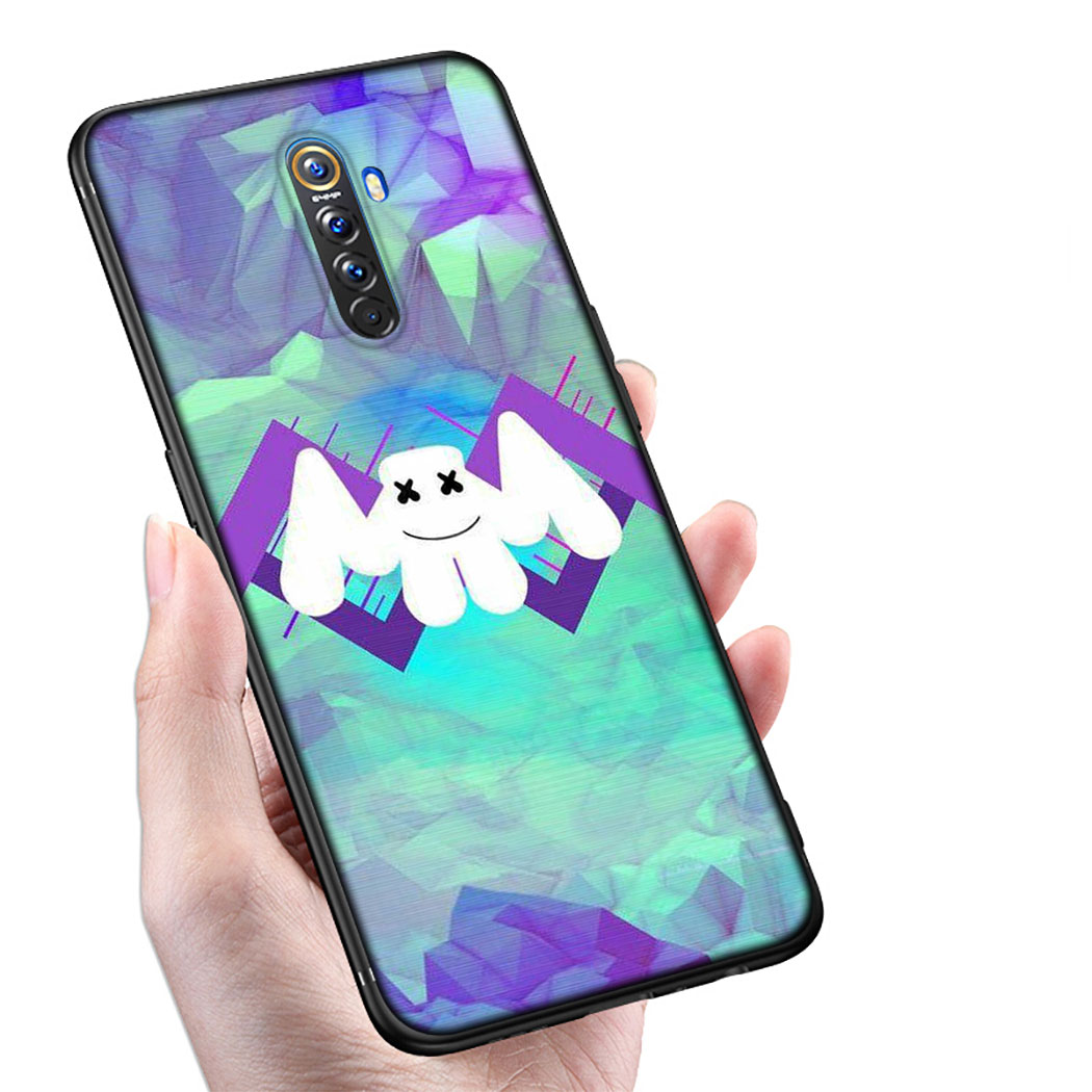 Ốp Điện Thoại Silicon Mềm Đen Hình Dj Marshmello Cho Oppo F17 Pro Realme 3 5 Pro X Lite Q 2 A5 5s 5i Xc52