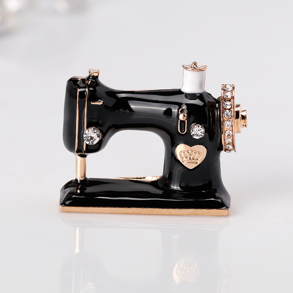 Ghim Cài Áo Hình Máy May Đính Đá Nhân Tạo Đẹp Mắt Cho Nữ