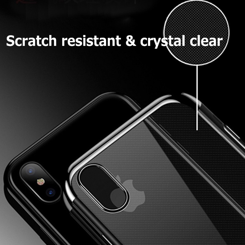 For Samasung Galaxy A8 Star Soft TPU Transparent Clear Electroplate Phone Cover