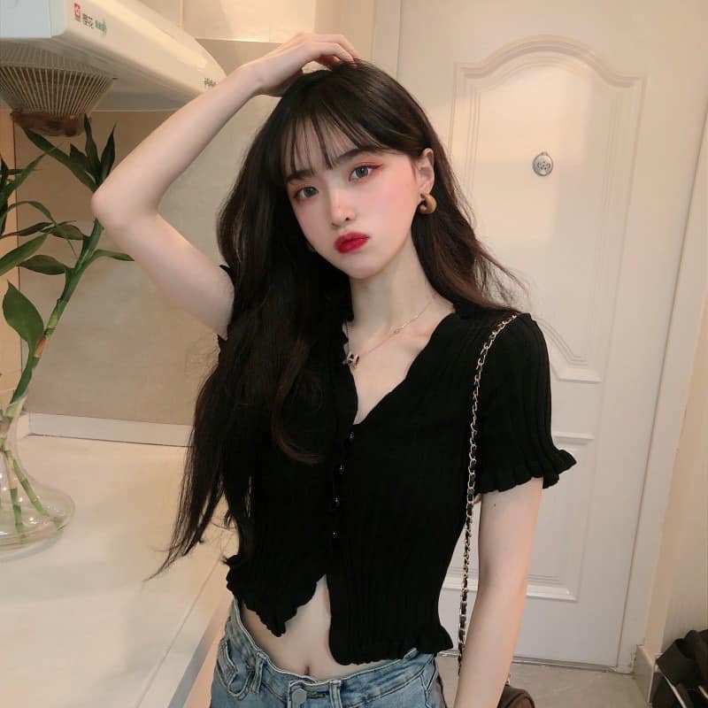 Áo len xẻ Cúc Ngọc 5 màu xinh 1141( kèm ảnh thật, video )