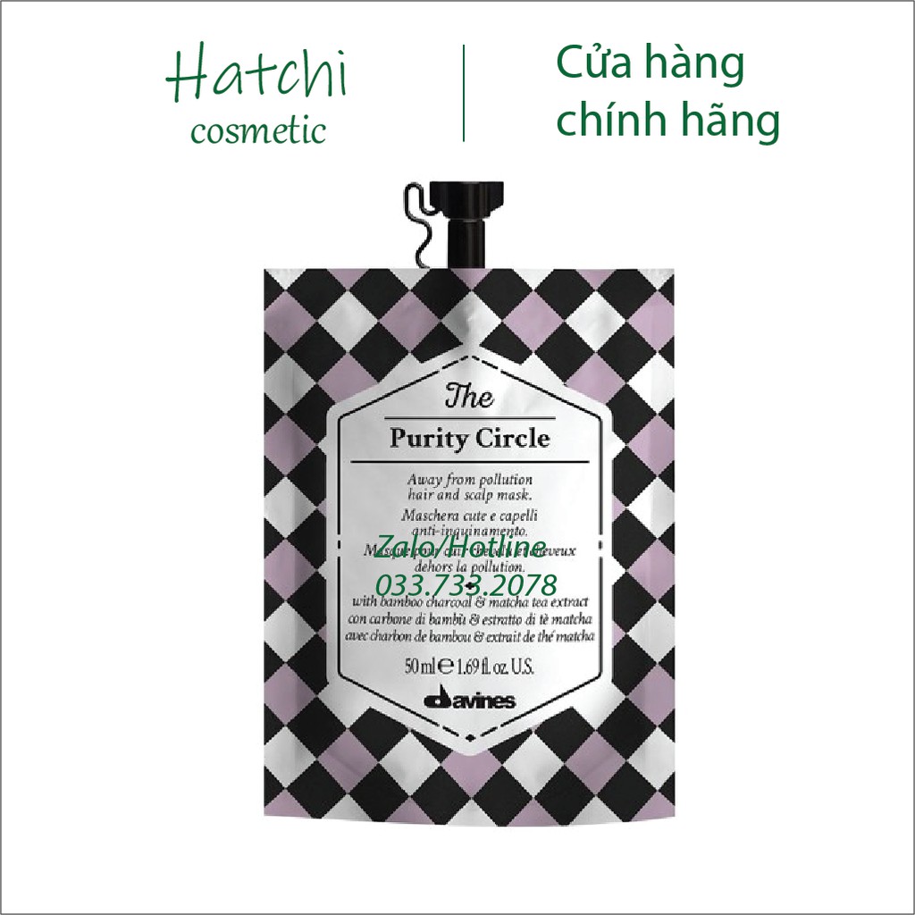 Mặt Nạ Thải Độc Cho Tóc Và Da Đầu Davines The Purity Circle 50ml