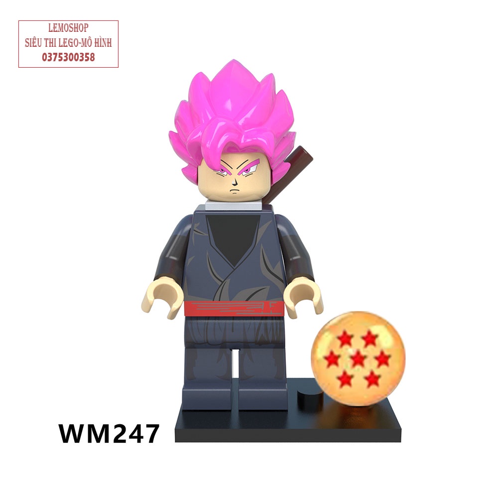 Đồ chơi xếp hình Minifigures nhân vật Dragon Ball : 7 viên ngọc rồng Lemoshop cao 4,5cm, đồ chơi trẻ em - WM 6032
