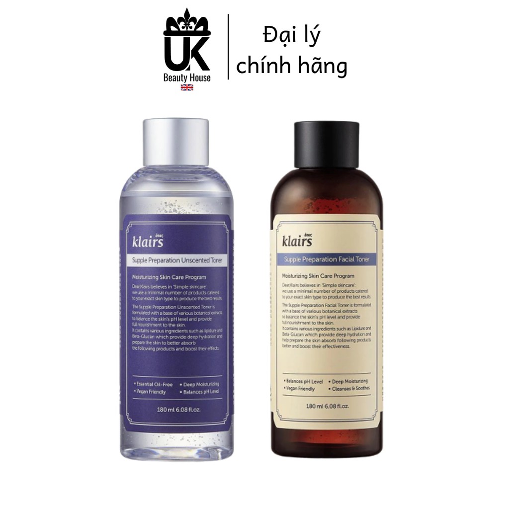 Nước Hoa Hồng Dear Klairs Supple Preparation Facial Toner 180ml