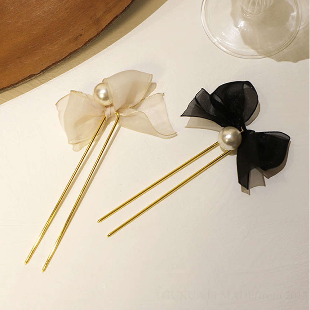 Trâm cài tóc bằng kim loại đính ngọc trai giả xinh xắn thời trang cho nữ