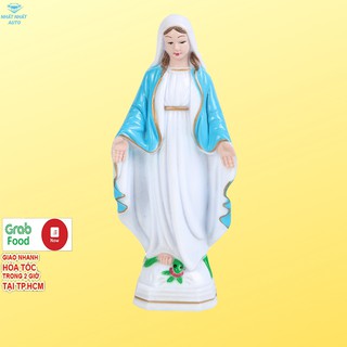 Tượng đức mẹ ban ơn, tượng đức mẹ Maria dang tay che chở ban ơn trang trí phòng, đặt taplo xe ô tô cao cấp