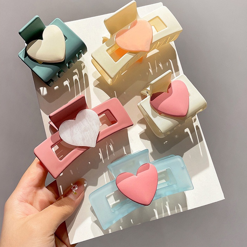 Kẹp Tóc Hình Trái Tim Dễ Thương Phong Cách Hàn Quốc Thời Trang Mùa Hè Cho Nữ