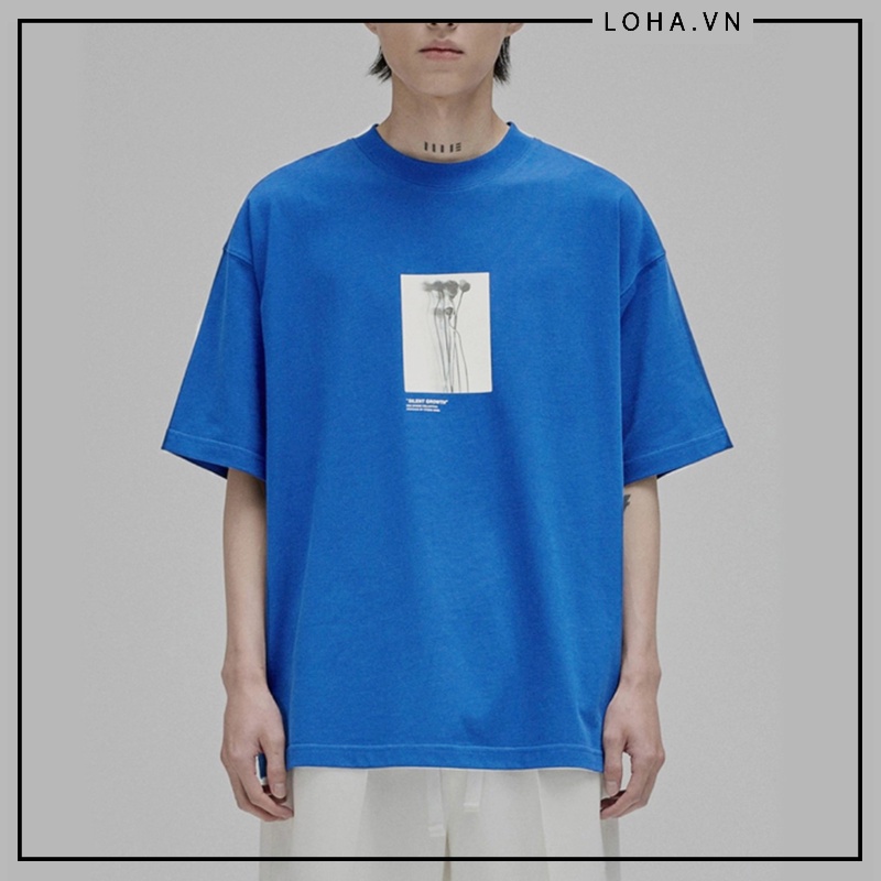 Áo Thun "SLIENT GROWTH" Tay Lỡ Chất 100% Cotton Cao Cấp Form Rộng Đẹp Unisex Mặc Đôi Mặc Cặp Cho Nam Nữ LOHA