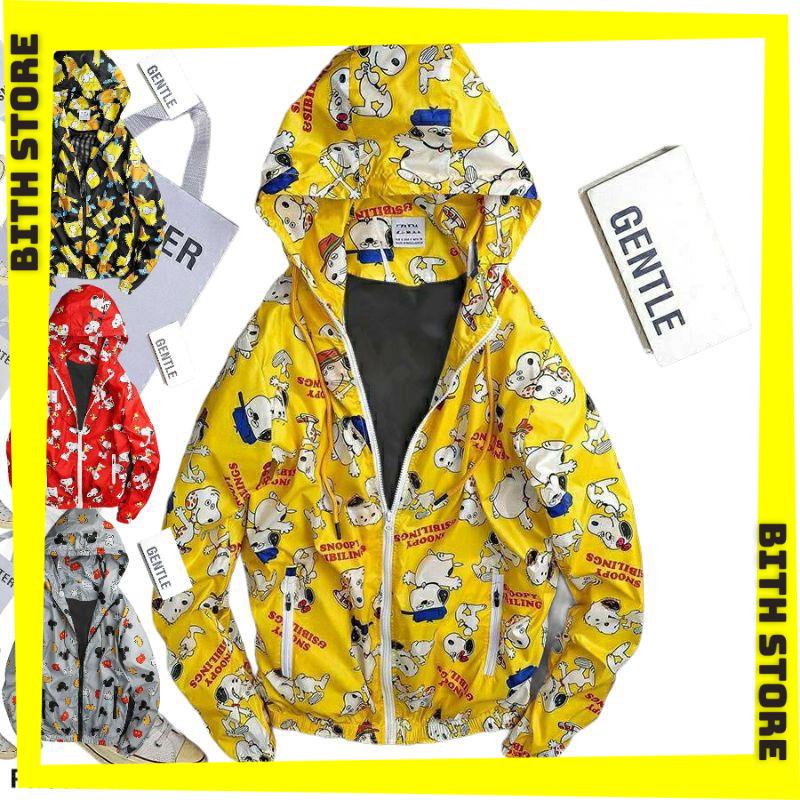 [IN 3D] Áo khoác dù ngoại cao cấp khoác gió thời trang có mũ chống nắng in sticker 3D siêu xịn